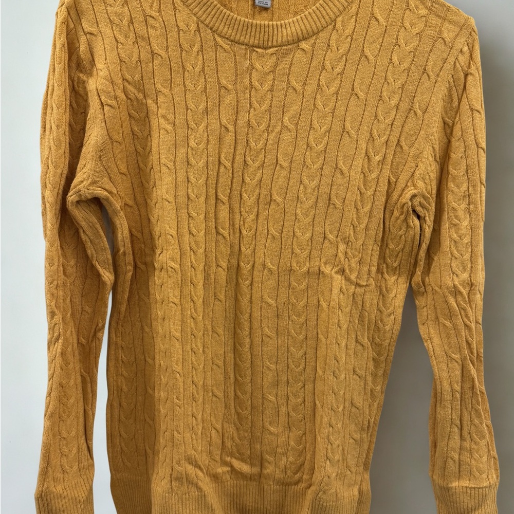 a new day Cable Knit Sweater in Mustard Yellow